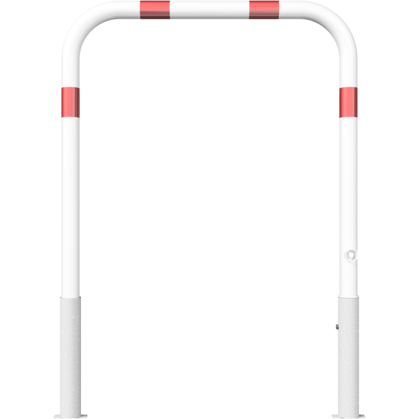 Access barriers | removable and revolving | with triangular locking mechanism | without quarter-bent bar | hot-dip galvanized and white coatedwith red reflecting stripes | total width: 1000 mm